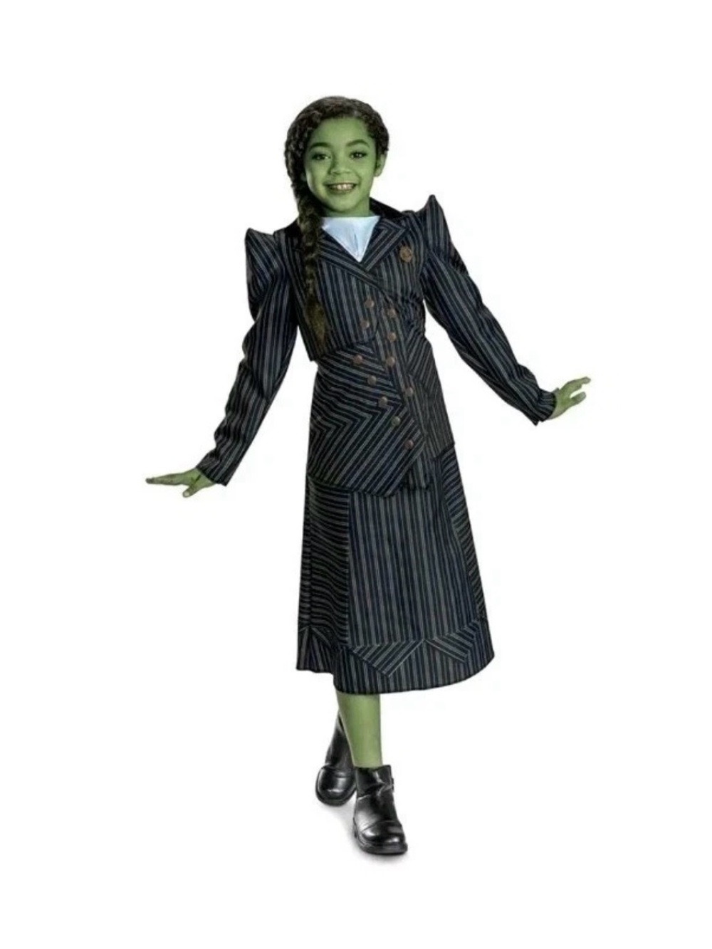 NEW Wicked Elphaba Shiz University Pinstripe Girls Halloween Costume